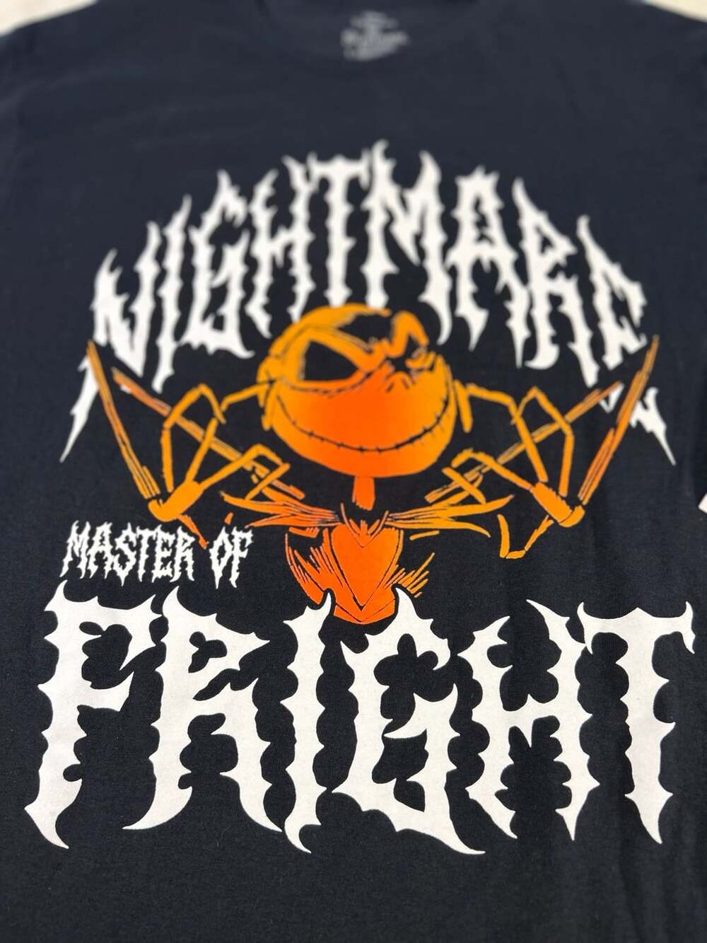 Disney The Nightmare Before Christmas Metal Fright T-Shirt Size S Black